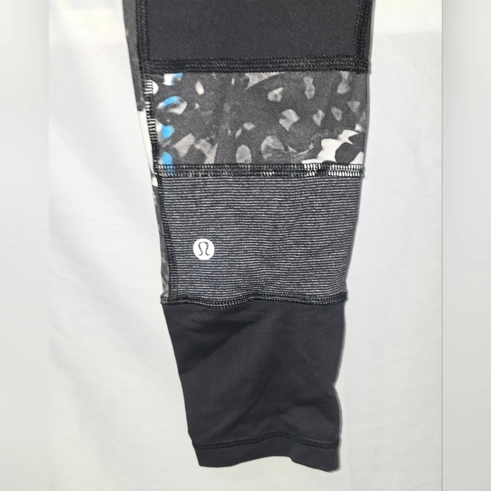 Lululemon Butterfly Angel Wing Run The World 7/8 Leggings Exploded So Fly Size 6 - Picture 7 of 8